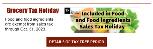 Grocery Tax Holiday