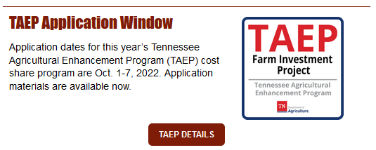 Tennessee Ag Enhancement Fund Opportunity