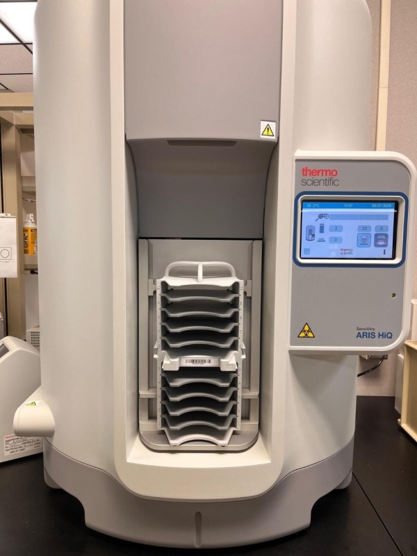 The antimicrobial susceptibility testing (AST) using the Sensititre™ System.