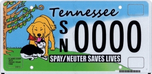 Animal Friendly Spay Neuter license plate Animal Friendly Spay Neuter license plate