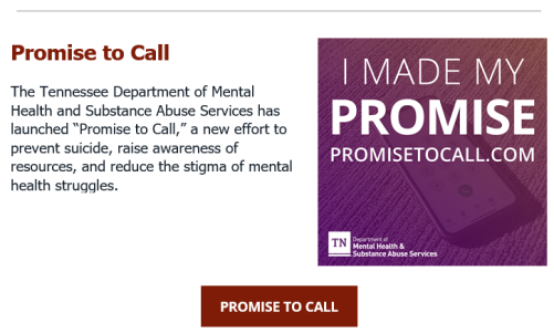 Suicide Prevention Effort Promise to Call