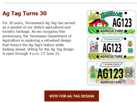 Vote for the Ag Tag