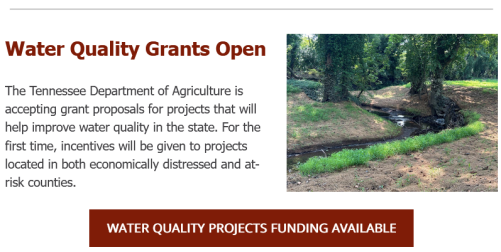 Water Quality Grant Proposals Now Accepted