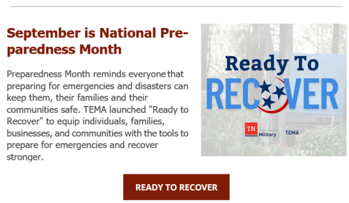 September is National Emergency Preparedness Month