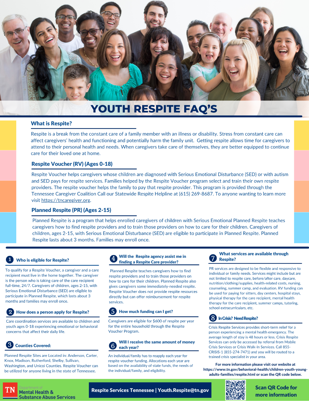 Printable youth respite onepager.  All information in this document is also on this webpage.