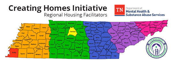 Creating Homes Initiative regional map links to printable PDF.  All information in document is published elsewhere on this page.