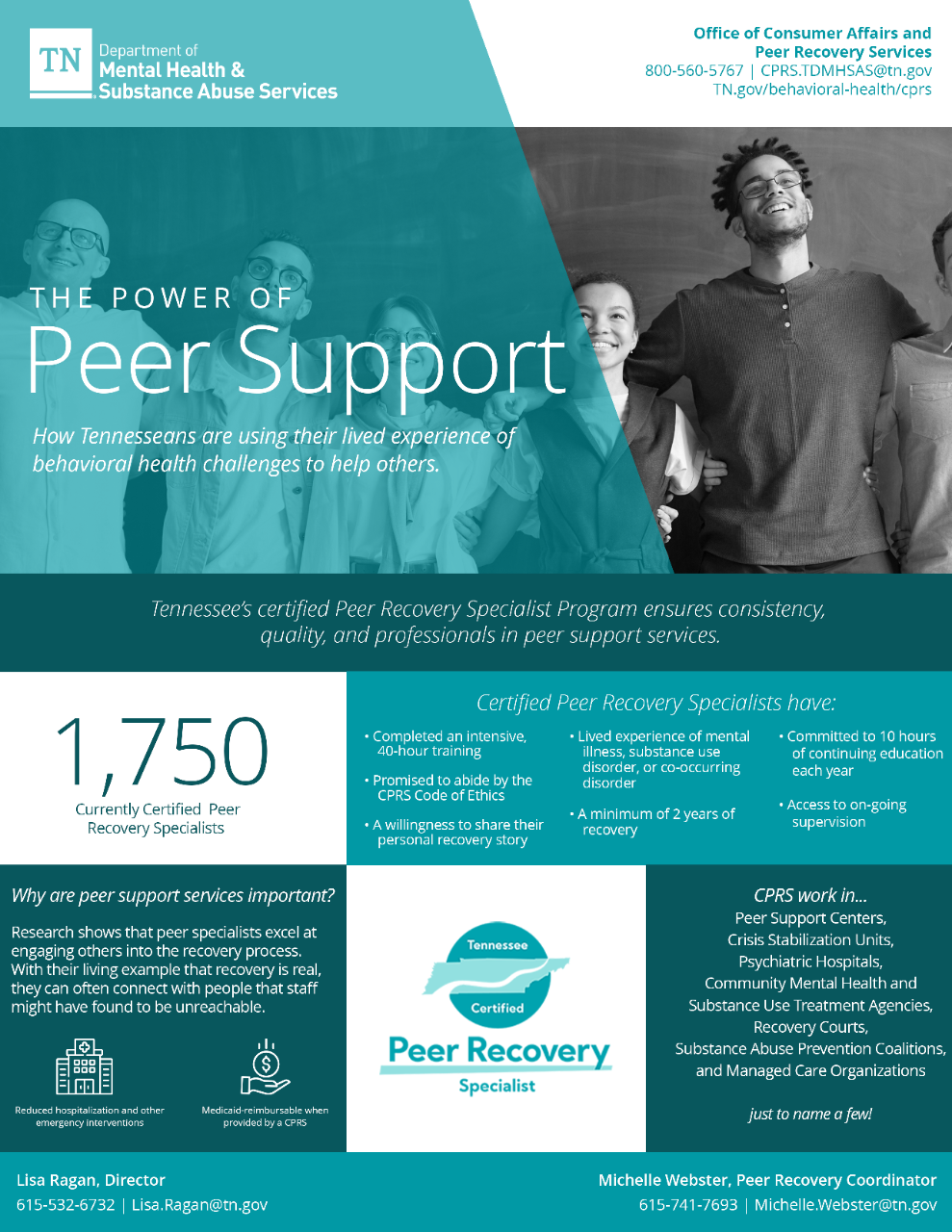 TDMHSAS_CPRSJ_onepager image of peer support onepager
