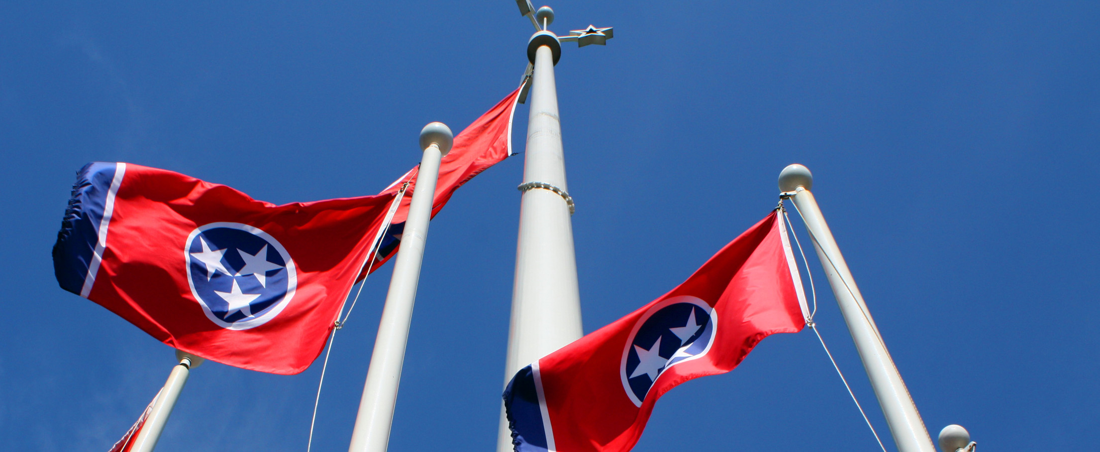 Picture of three Tennessee State flags