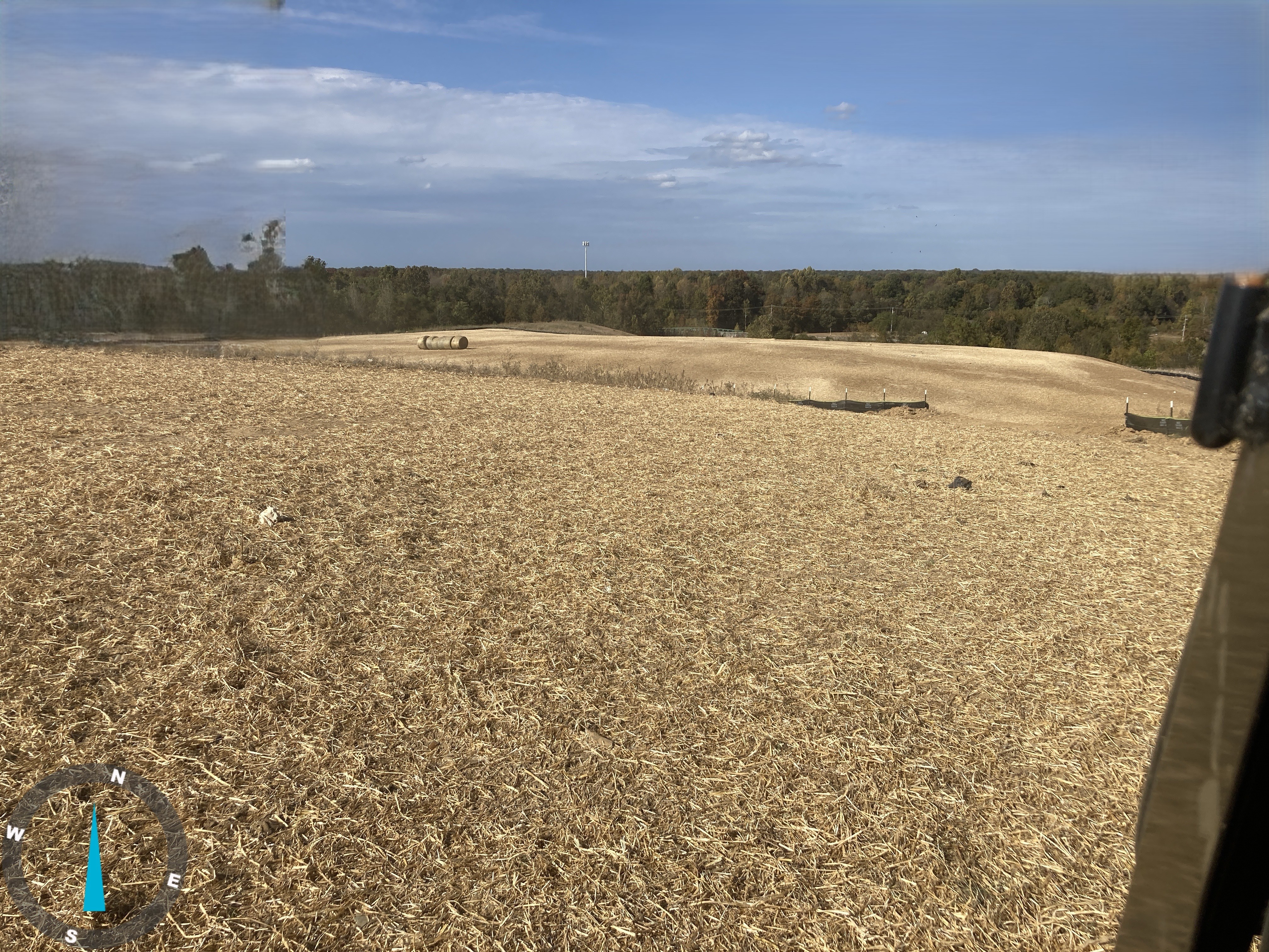 Photo 1 of erosion control seeding and straw layout