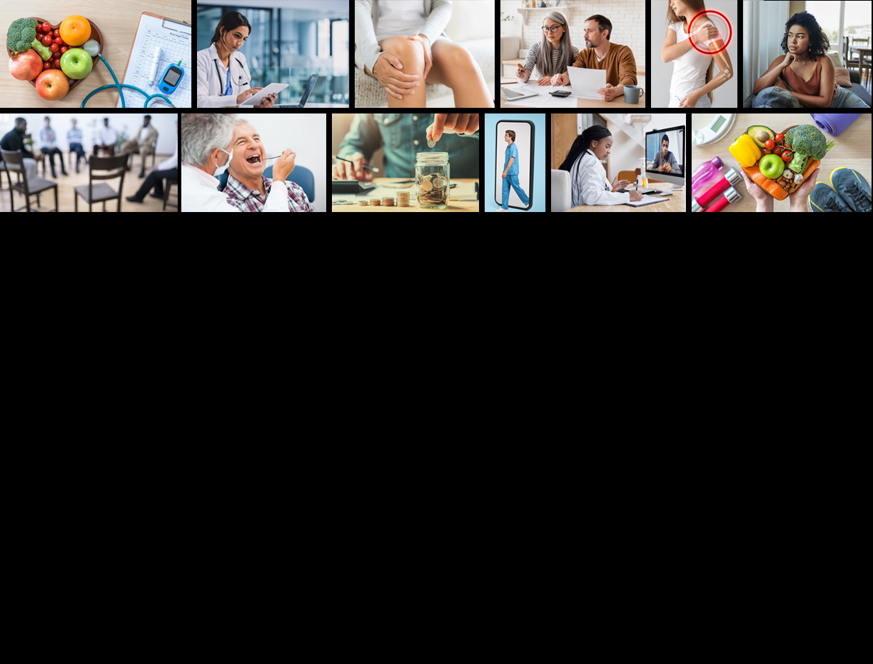 Collage of health related images