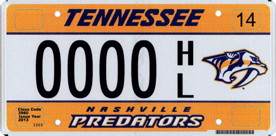 Nashville Predators Aluminium License Plate Highest Quality For All vechiles