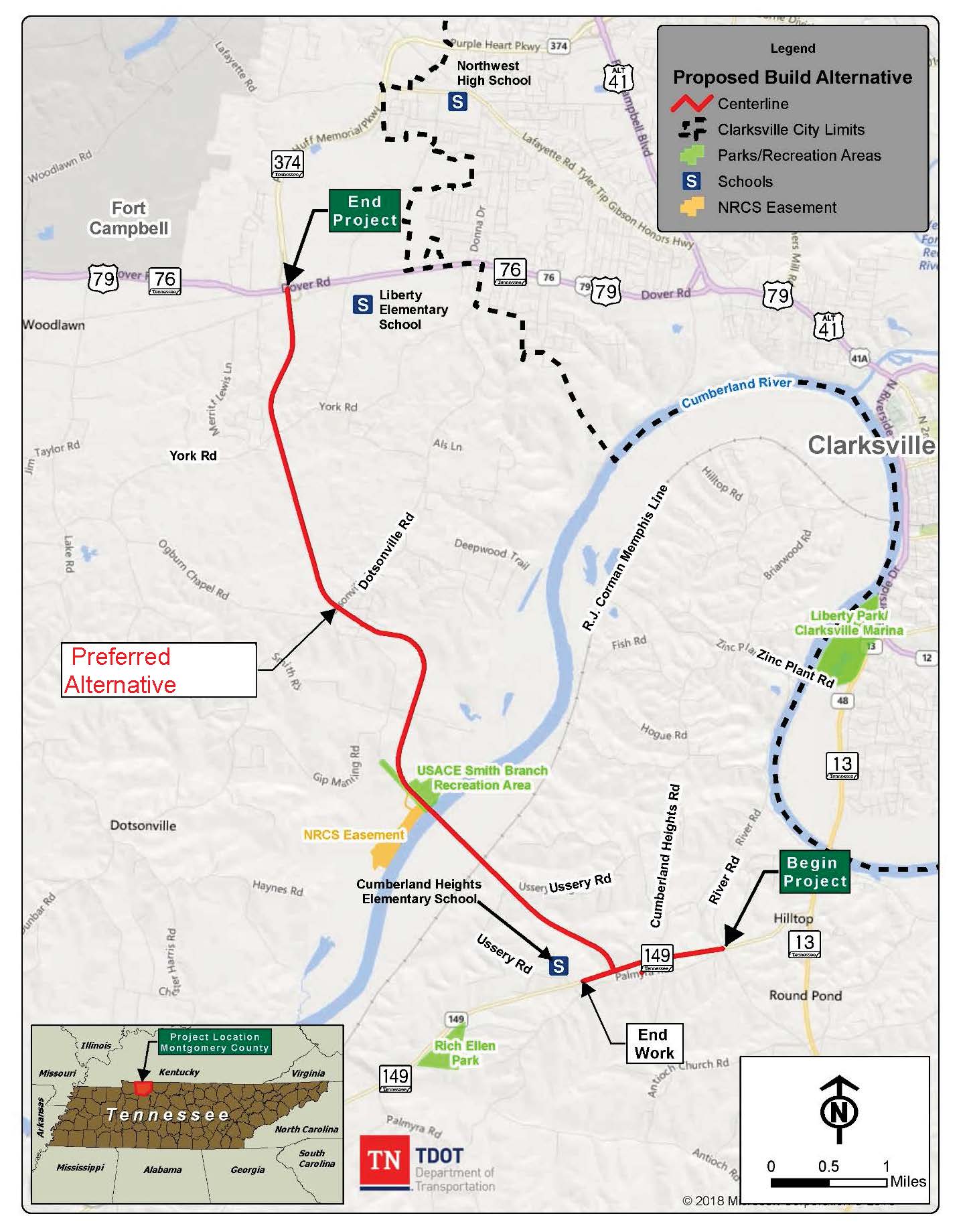 2018 TENNESSEE OFFICIAL HIGHWAY MAP 