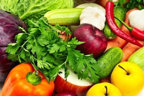 Picture of assorted fresh fruits and vegetables