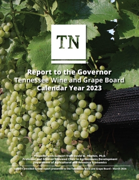 Cover of Tennessee Wine and Grape Board Report to the Governor for year 2023