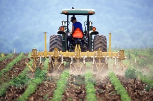 Commercial pesticide applies weed control in soybeans photo by Keith Weller