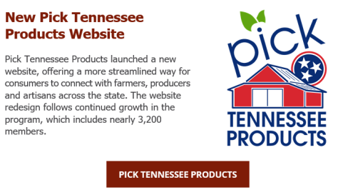 Pick Tennessee Products Unveils New Website to Better Connect Consumers with Local Producers