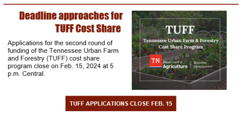Tennessee Urban Farm and Forest Cost Share
