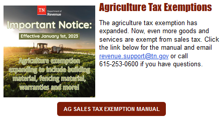 Ag Tax Manual
