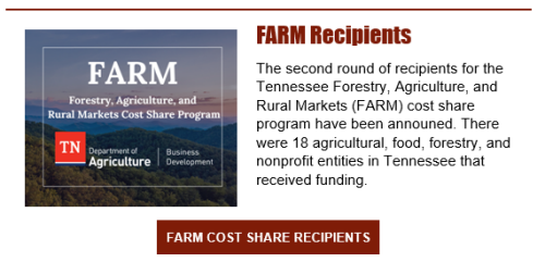 FARM Cost Share Second Round Recipients Announced