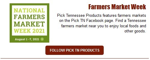 Farmers Market Week on Pick Tennessee Products