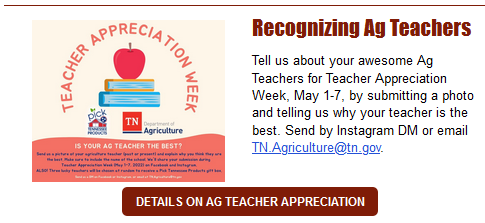 Ag Teacher Appreciation