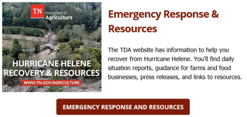 Department of Agriculture Hurricane Helene Resources