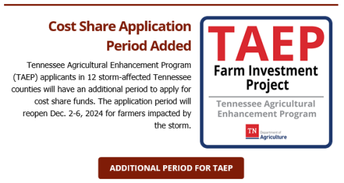 Tennessee Agricultural Enhancement Program December Application Period