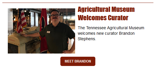 Brandon Stephens is New Curator at Ag Museum