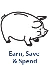 Earn, Save & Spend 