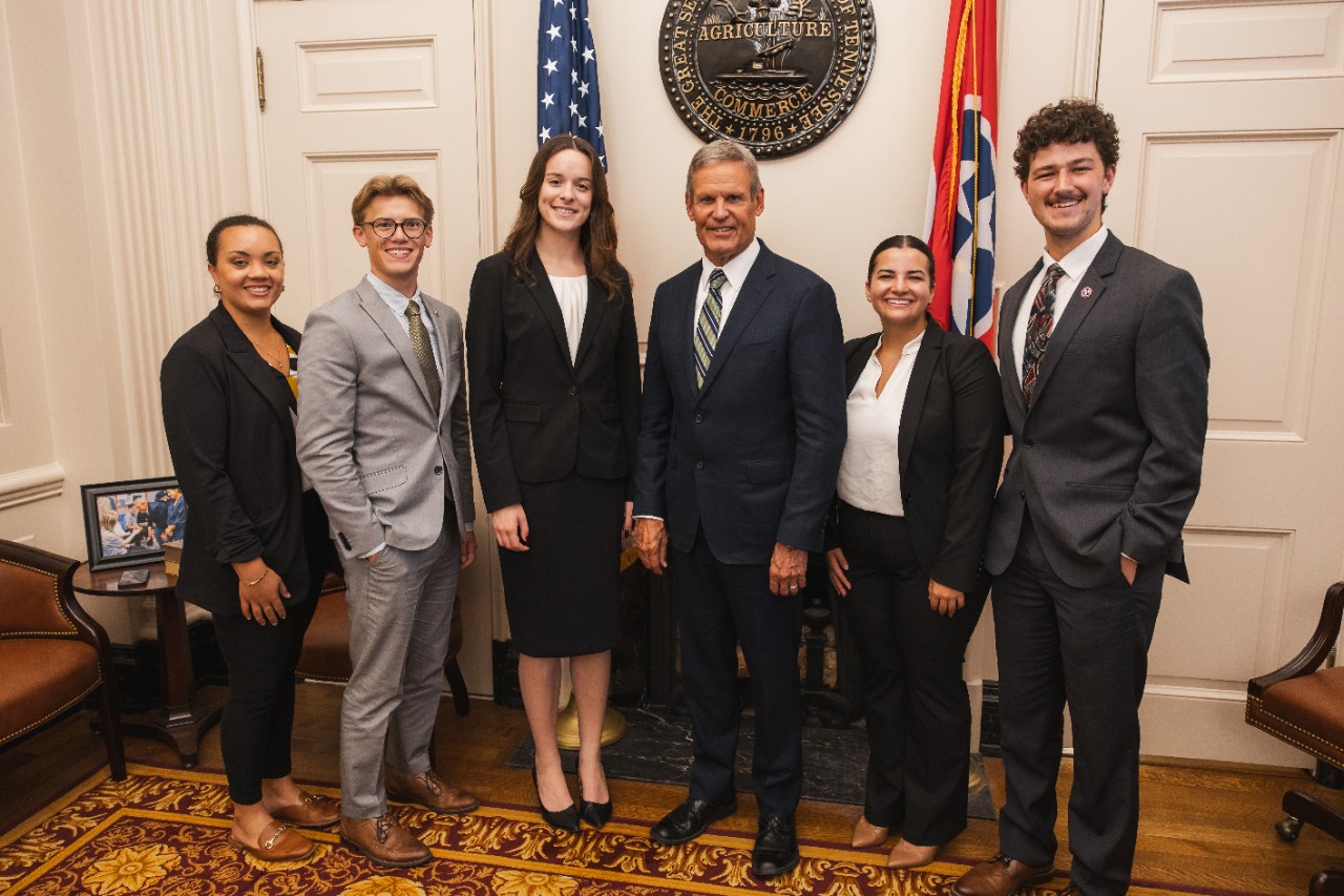 Photo of Governor Bill Lee and the Governor's Management Fellows 