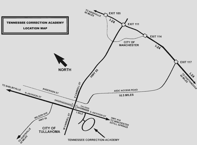 Photo of Tennessee Correction Academy Map