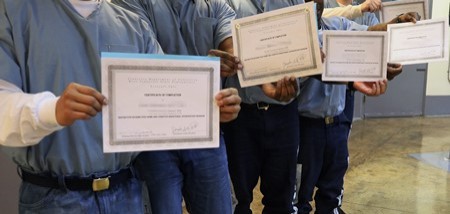 Offenders Displaying Certificates Of Completion