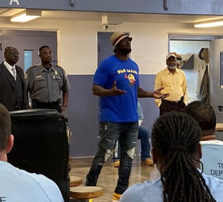 Photo of Project Pat Speaking to Offenders