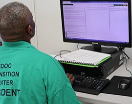 Photo of Offender Participating in Persevere Coding Program