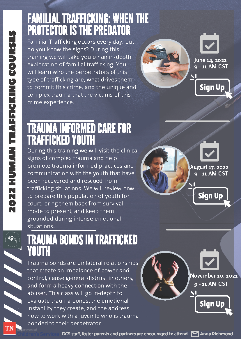 2022 Human Trafficking Annoucement