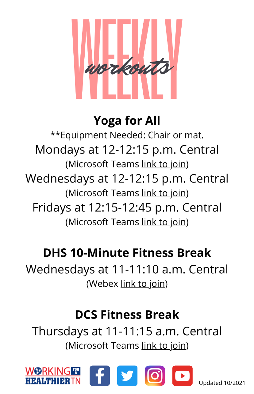 Weekly Workouts Flyer