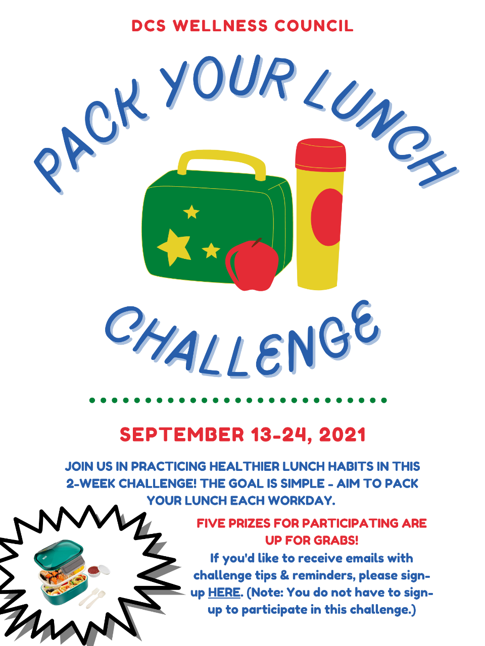 Pack Your Lunch Challenge