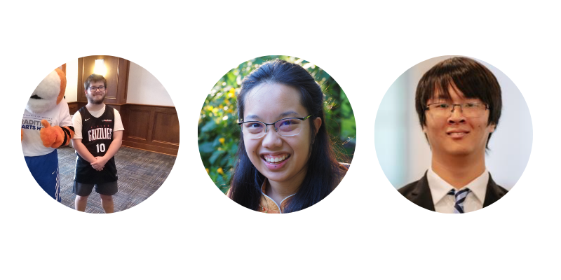 Caleb Williamson, Pisanach Chinratanalab, and Fu Caudill
