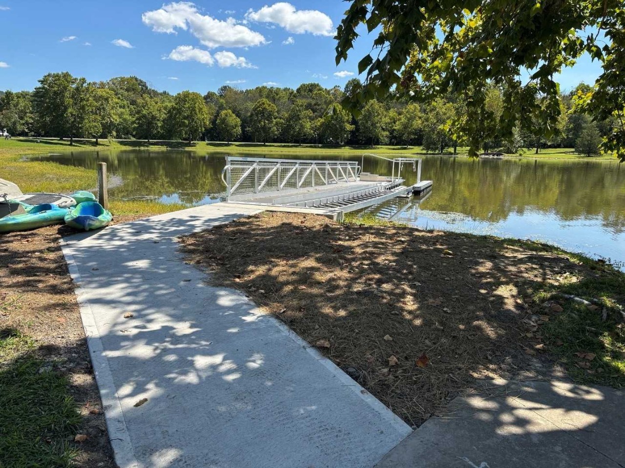 Accessible paddling launch at a Tennessee State Park