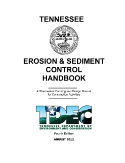 Cover Page and Table of Contents for the TN Erosion and Sediment Control Handbook