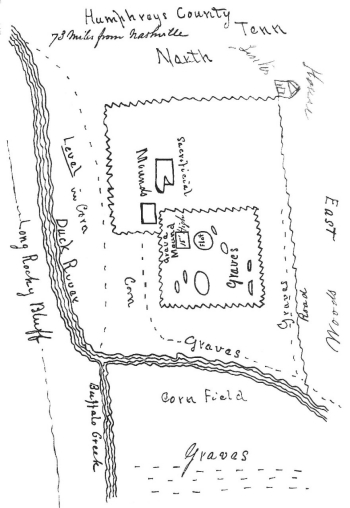 Edwin Curtiss 1878 sketch map of Link Farm, courtesy Peabody Museum of Archaeology and Ethnology, Harvard.