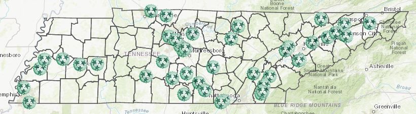 Tennessee Greenstar Partnership Member Map