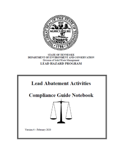 Image of the cover page of the lead based paint abatement compliance guide