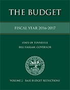 2016-2017 Budget Document, Volume II, Base Budget Reductions