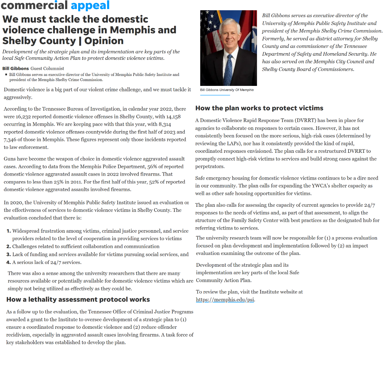 Commercial Appeal Op-Ed