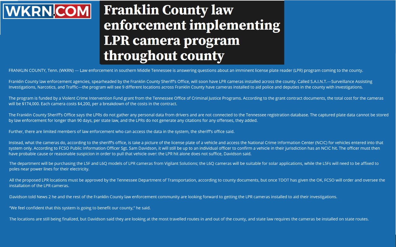 Franklin camera program Franklin camera program
