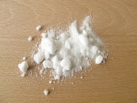 white powdery salt