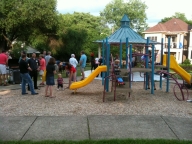 photo of neighborhood picnic at a public park