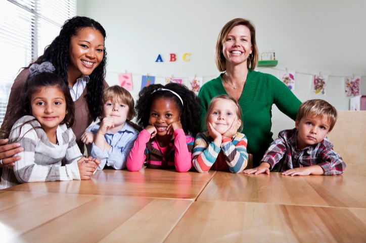 childcare providers with children