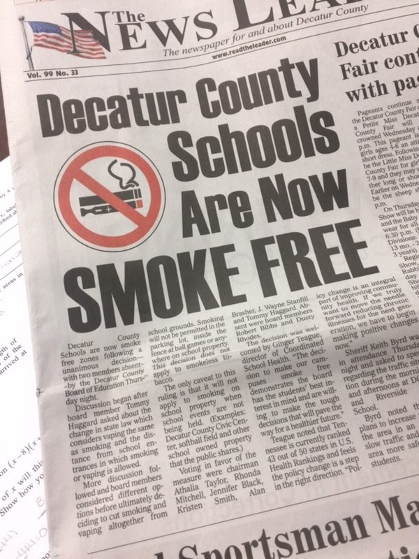 Decatur County Schools Smoke-Free